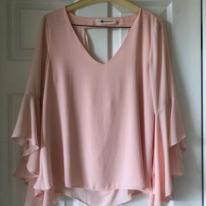Light pink flowy blouse